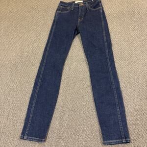 Madewell Jeans Womens Size 24 Blue 10" High Rise Skinny Crop Slim Fit Stretch